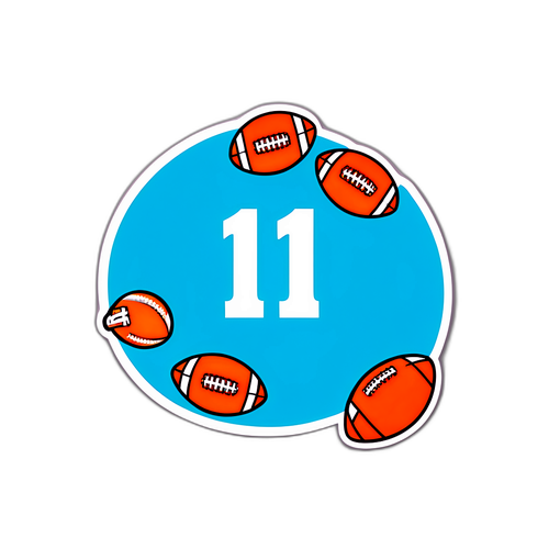 Стикер с текстом '1 победа' и футболами