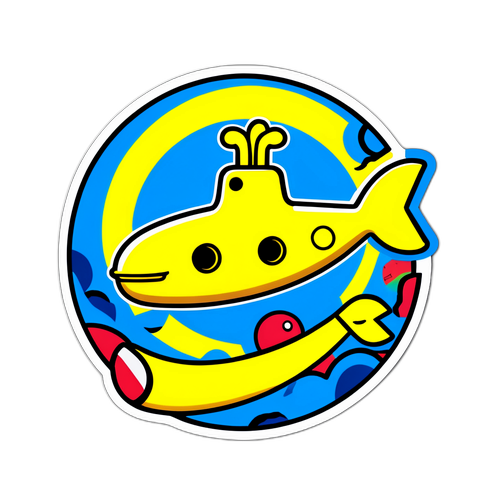 Sticker ya Villarreal - Manikio ya Nyambizi Njano