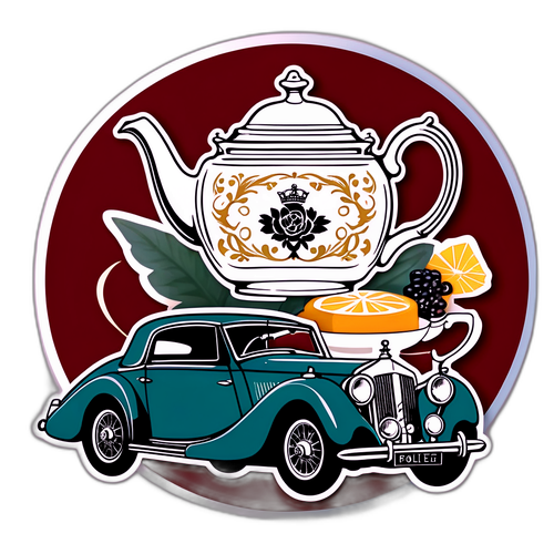 Whimsical Downton Abbey Movie-Themed Sticker