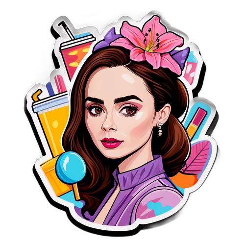 Lily Collins Karikatürü