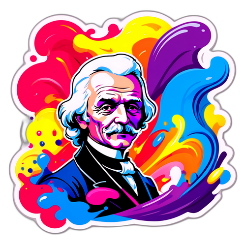 Émile et sa toile colorée