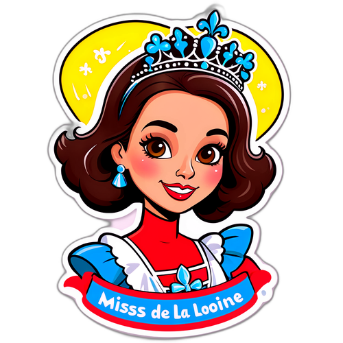Sticker représentant Miss Pays de la Loire à un événement caritatif