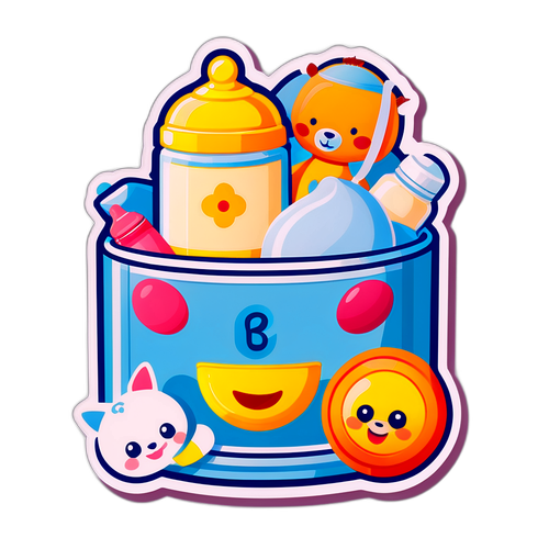 Sticker jucăuș cu cutie de lapte praf Aptamil