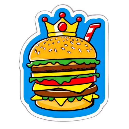 Adesivo Divertente del Pasti Burger