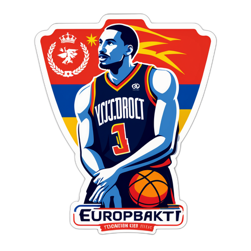 Kreatives Basketballdesign mit europäischer Kultur
