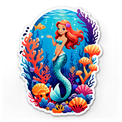 Whimsical Underwater Mermaid Scene