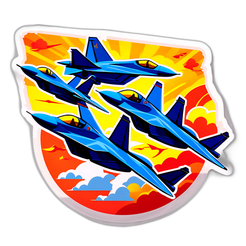 战斗机飞行训练贴纸