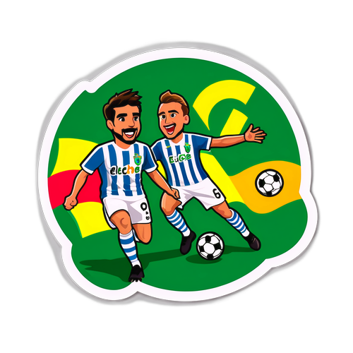 Sticker für das Fußballspiel 'Elche – Real Sociedad'