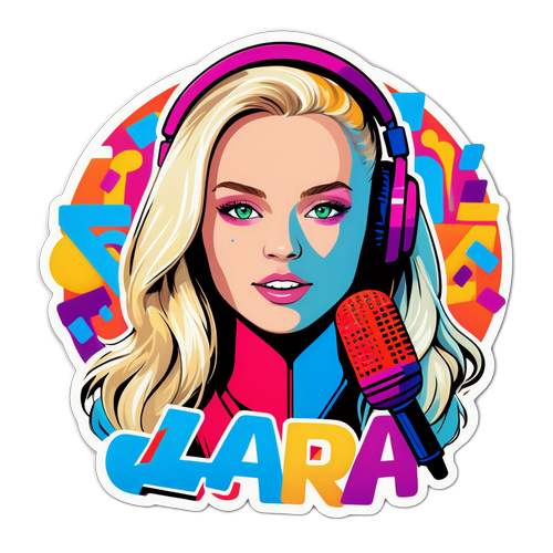Zara Larsson med musikalske noter