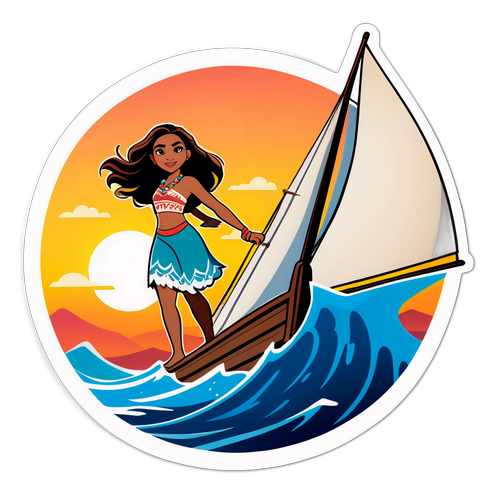 Stiker Menginspirasi Moana