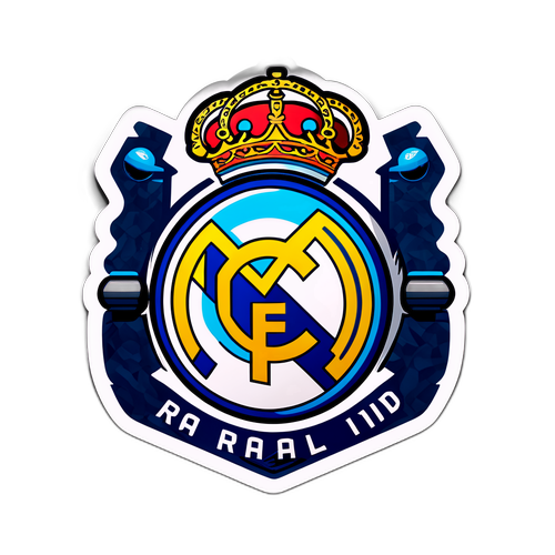 מדבקה מודרנית ואלגנטית של ריאל מדריד