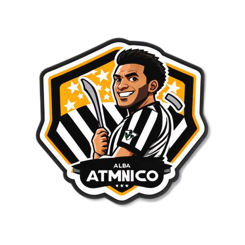 Diseño de un sticker emocionante para Atlético Mineiro y Juventude