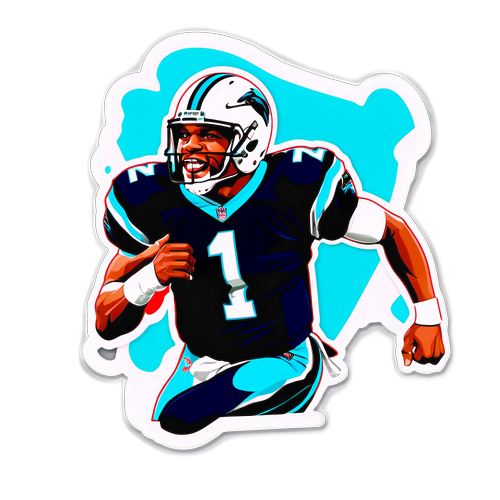 Cam Newton Touchdown Celebration Sticker