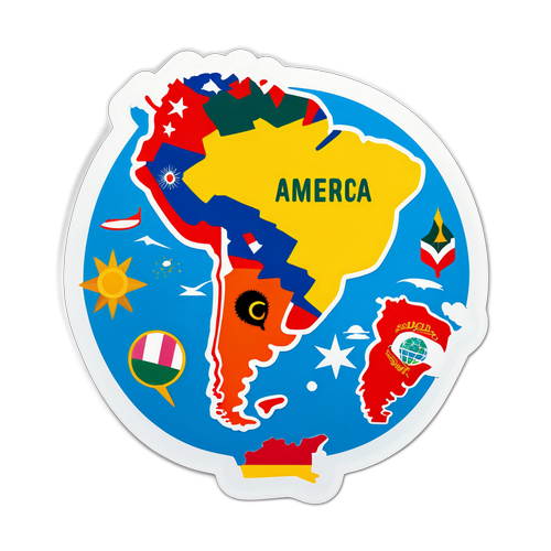 Diseño de un sticker sobre LATAM