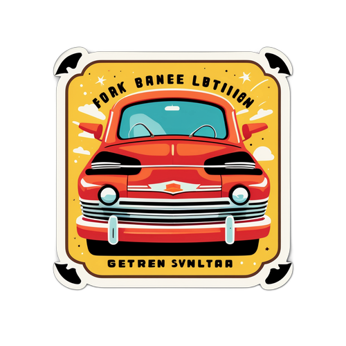 रेट्रो स्टाइल 'फ्रॉम' स्टिकर