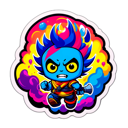 Hình dán hoạt hình Riot nhiều màu sắc