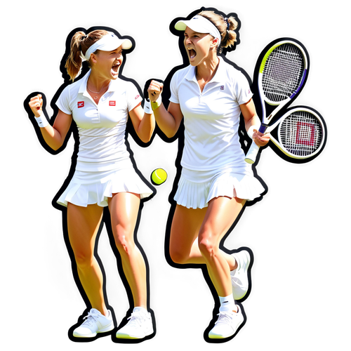 Unleash the Wimbledon Spirit: Celebrate with Dynamic Krejcikova vs Paolini Tennis Stickers!