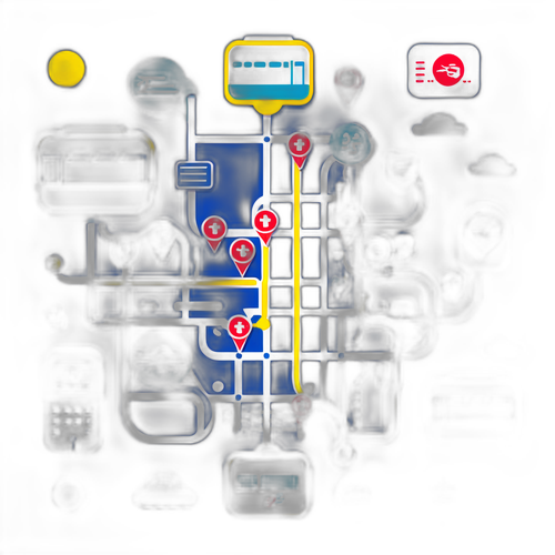 漢和線駅の特徴を表現したマップスタイルデザイン