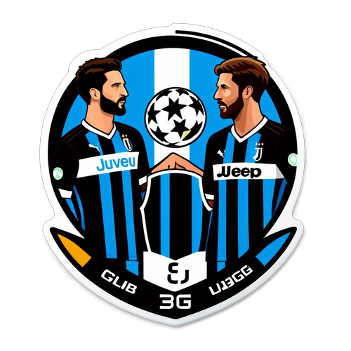 Autocollant vibrant Club Brugge contre Juventus