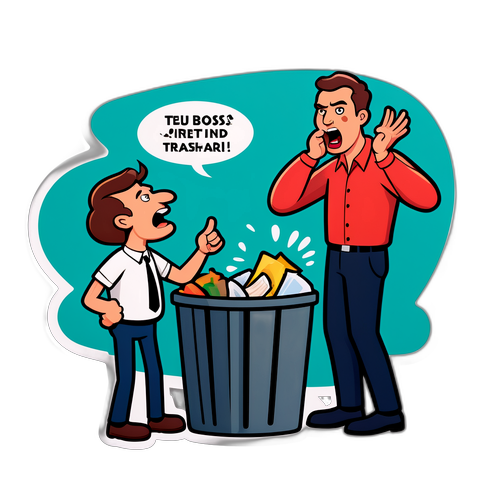 顾客与老板争吵的幽默场景