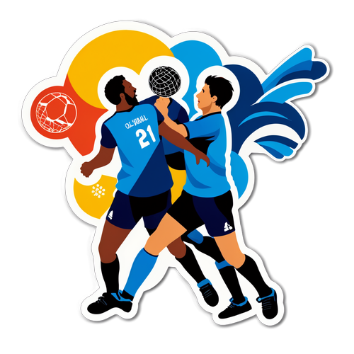 Handball JO 2024 : Plongez dans l'Action Olympique avec ce Sticker Captivant !