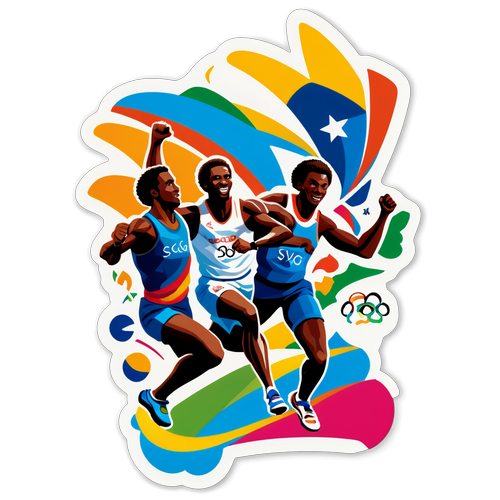 Die Energie der Olympischen Spiele: Entdecke das atemberaubende Sticker-Design für echte Sportliebhaber!