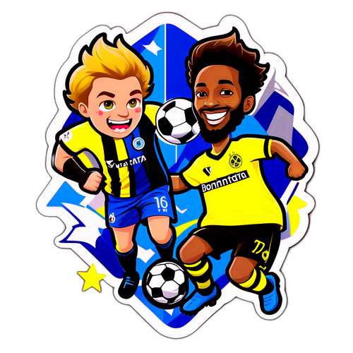 Autocolant amuzant pentru fanii Dortmund vs. Atalanta