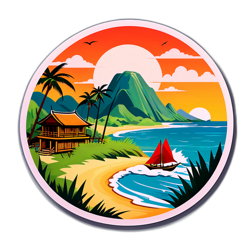 Peisaj dintr-un sat tradițional din Vietnam