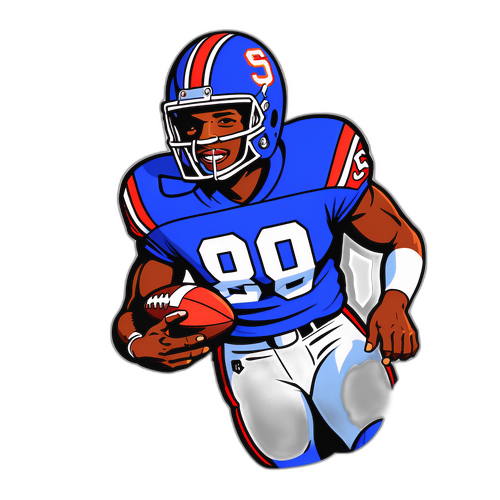 Retro Sticker of Derek Stingley Jr. in Action