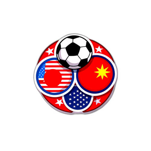 Sticker ya Mpira wa Miguu: Marekani vs Japan
