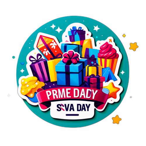 Autocollant de Prime Day Festif