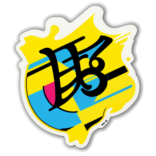 Naklejka z logo Borussia Dortmund w stylu pop-art