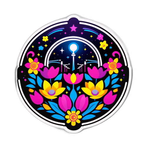 Sticker cu simboluri ale festivalului Tomorrowland