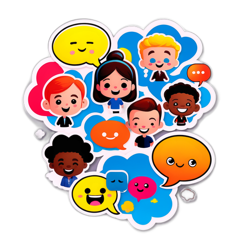 Vicces gondolatbuborékos matricák