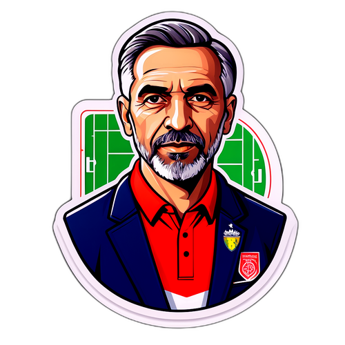 Potret Stylish Ruben Amorim dengan Diagram Taktis di Lapangan Sepakbola