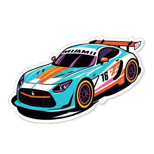 Miami GP Hızlı Araba Stickerı