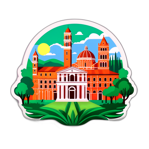 Sticker artistico dei monumenti di Piacenza