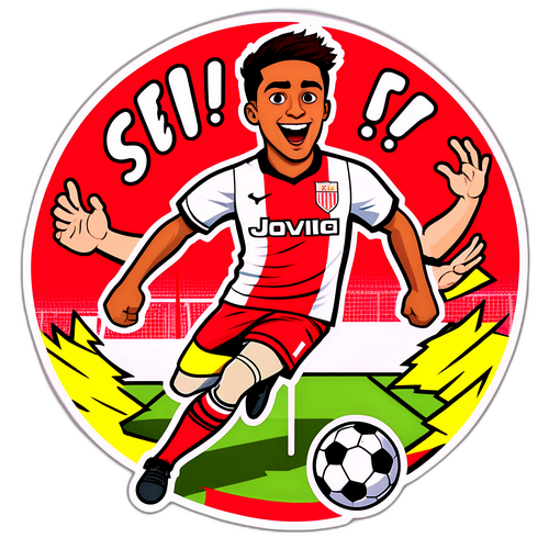 Comic-sticker van Sevilla voetballer