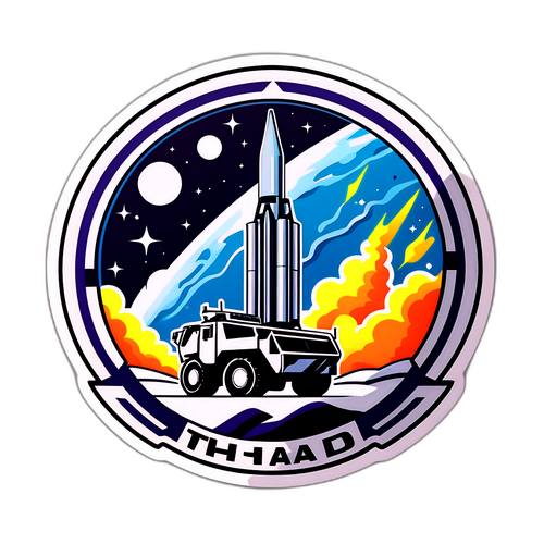 Наклейка з системою THAAD у військовій тематиці