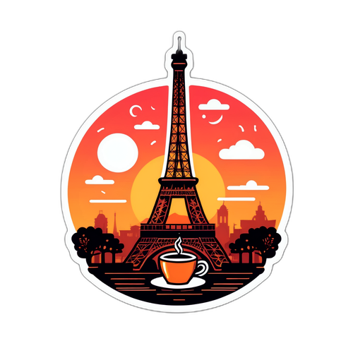 Mwangaza wa Eiffel Tower Paris Sala ya Jua