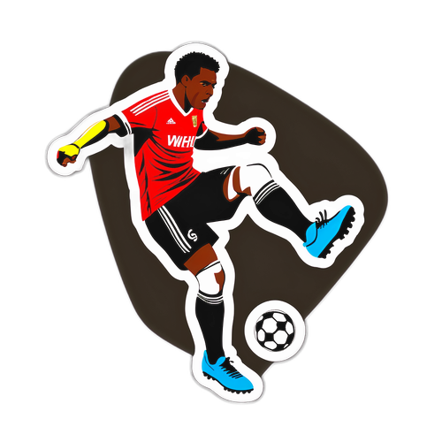 สติ๊กเกอร์นักฟุตบอล Wrexham ยิงเข้าประตู