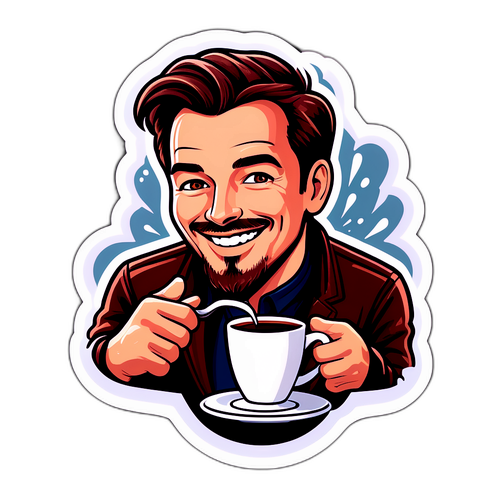 Johan Bülow der laver kaffe med et kærligt smil