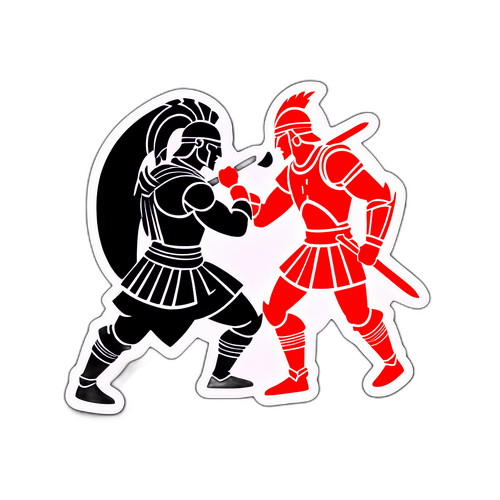 Warriors Facing Off Sticker