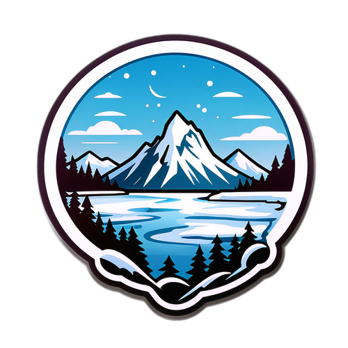 Jään ikoninen kuva, joka edustaa kylmiä talvia ja lumisia maisemia