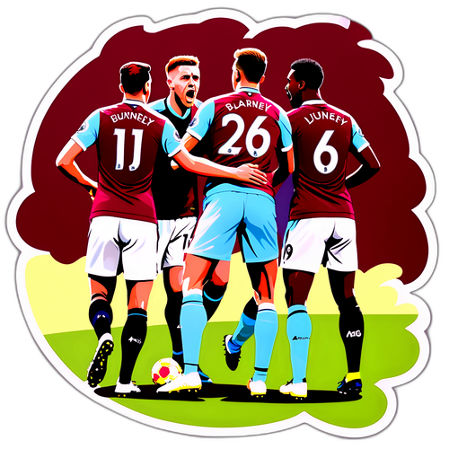 Isang Dramatic na Disenyo ng Mga Manlalaro ng Burnley at Manchester United