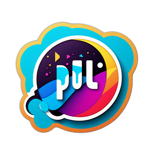 Puls 4 Logo mit kreativem, modernem Hintergrund