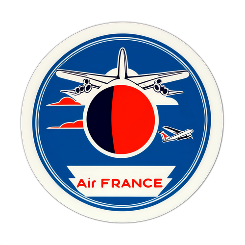 Autocollant Vintage pour un Vol Air France
