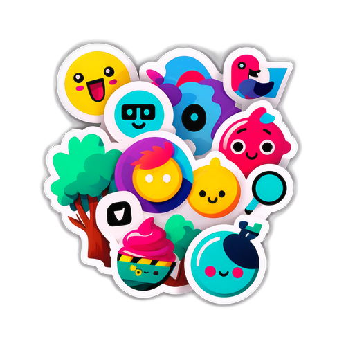 Colorful TikTok Icons