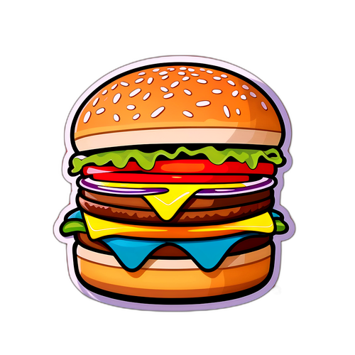 Ilustração do Logo do Burger King com um Toque Divertido