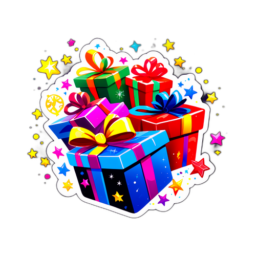 Weihnachtsaufkleber für die Weihnachtslotterie